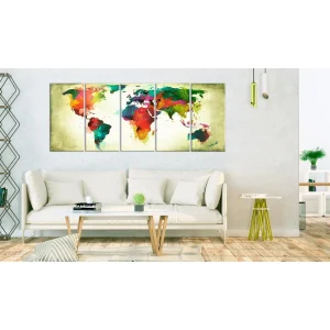 shopping pas cher Decoshop26 Tableau Sur Toile En 5 Panneaux Décoration Murale Image Imprimée Cad… 8