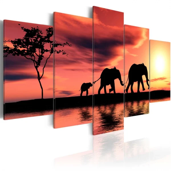 Decoshop26 Tableau Sur Toile En 5 Panneaux Décoration Murale Image Imprimée Cad… Acheter 1