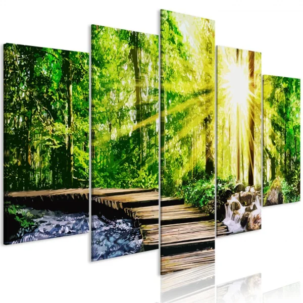 Decoshop26 Tableau Sur Toile En 5 Panneaux Décoration Murale Image Imprimée Cad… shopping pas cher 1