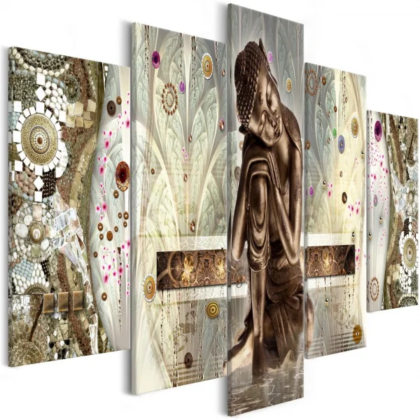 Decoshop26 Tableau Sur Toile En 5 Panneaux Décoration Murale Image Imprimée Cad… Protections acheteurs 1