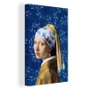 MuchoWow Tableau Sur Toile Fille Avec Une Boucle D’oreille En Perle – Bleu De D… achat pas cher 16