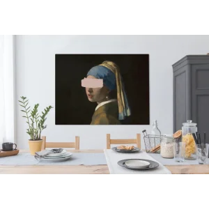 mode pas cher MuchoWow Tableau Sur Toile Fille Avec Une Boucle D’oreille En Perle – Vermeer -… 7