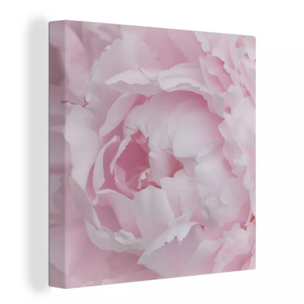 MuchoWow Tableau Sur Toile Gros Plan Et Vue De Dessus D’une Pivoine Rose Decora… à prix d'occasion 1