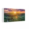 acheter en ligne MuchoWow Tableau Sur Toile Italie – Coucher De Soleil – Toscane Decoration Mura… 11