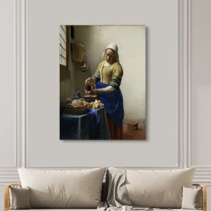 aux meilleurs prix MuchoWow Tableau Sur Toile La Laitière – Johannes Vermeer Decoration Murale 12… 11