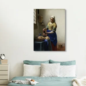 aux meilleurs prix MuchoWow Tableau Sur Toile La Laitière – Johannes Vermeer Decoration Murale 12… 15