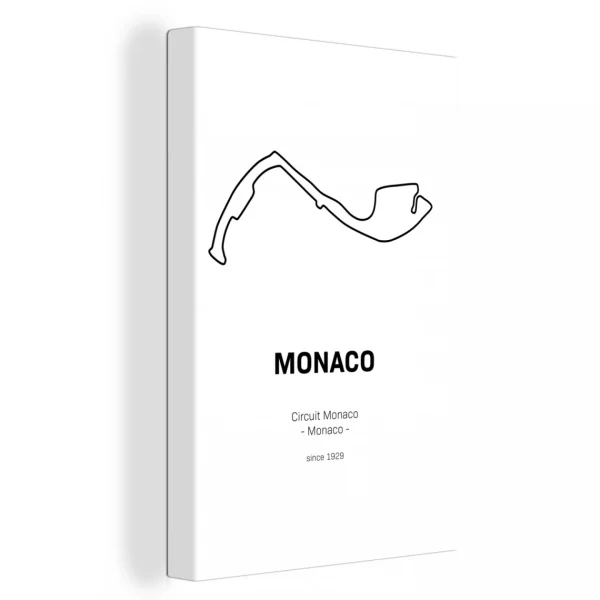 Vente MuchoWow Tableau Sur Toile Monaco – Circuit – F1 Decoration Murale 20×30 Cm 1