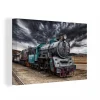 MuchoWow Tableau Sur Toile Nuages Noirs Au-dessus De La Locomotive à Vapeur De… exclusivement disponibles 19