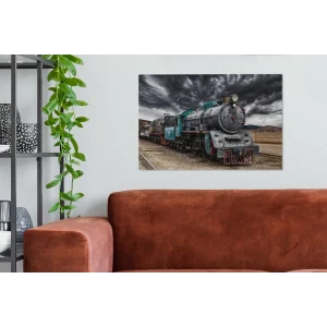 MuchoWow Tableau Sur Toile Nuages Noirs Au-dessus De La Locomotive à Vapeur De… exclusivement disponibles 9