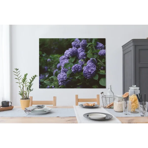 boutiqued pas cher MuchoWow Tableau Sur Toile Obscurité Autour D’un Hortensia Dans Un Jardin Deco… 5