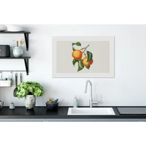 Retour Facile et Gratuit MuchoWow Tableau Sur Toile Orange – Feuille – Plante Decoration Murale 90×60 Cm 11