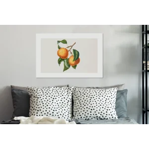 Retour Facile et Gratuit MuchoWow Tableau Sur Toile Orange – Feuille – Plante Decoration Murale 90×60 Cm 13