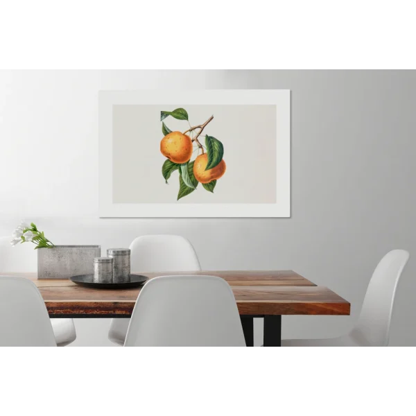 Retour Facile et Gratuit MuchoWow Tableau Sur Toile Orange – Feuille – Plante Decoration Murale 90×60 Cm 6