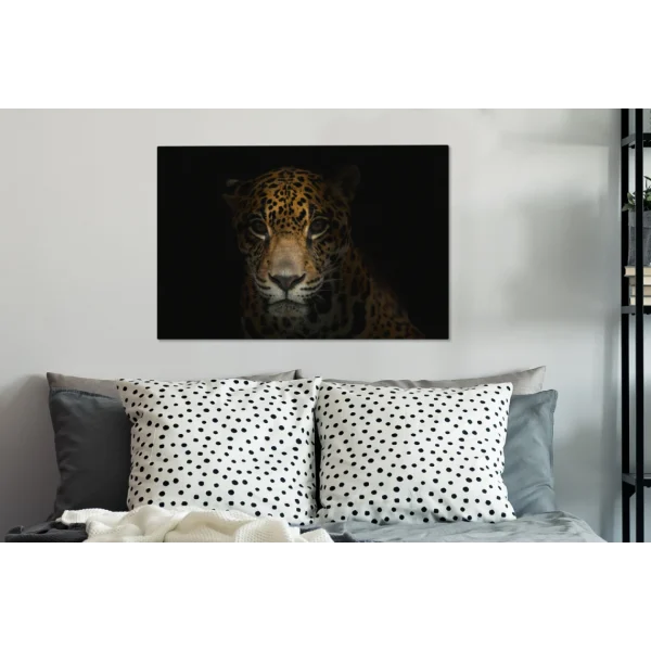 MuchoWow Tableau Sur Toile Panthère – Noir – Nuit Decoration Murale 90×60 Cm jusqu'à 5