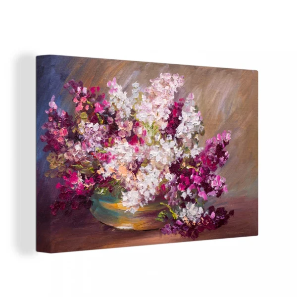 MuchoWow Tableau Sur Toile Peinture à L’huile – Lilas – Couleurs Decoration Mu… magasin en ligne france 1