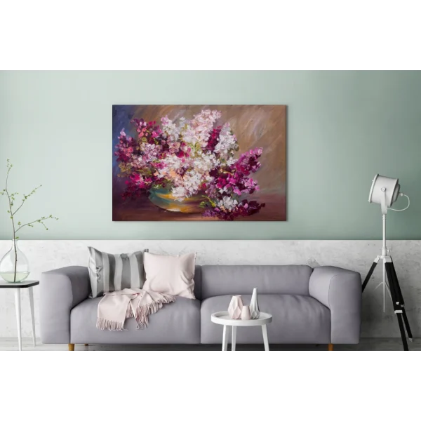 magasin france MuchoWow Tableau Sur Toile Peinture à L’huile – Lilas – Couleurs Decoration Mu… 3