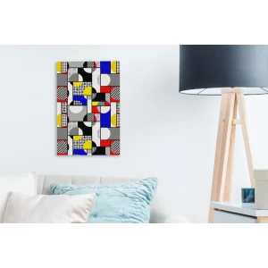 Meilleur Service MuchoWow Tableau Sur Toile Peinture – Mondrian – Couleurs Decoration Murale 20x… 13