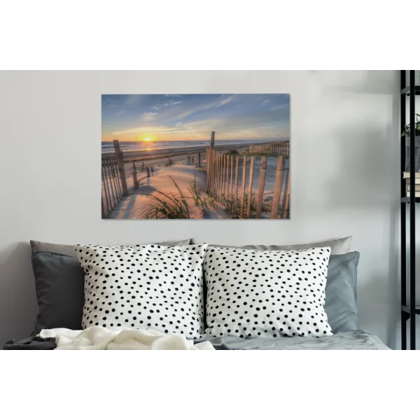 boutique en ligne MuchoWow Tableau Sur Toile Plage – Mer – Dune – Coucher De Soleil Decoration Mu… 5