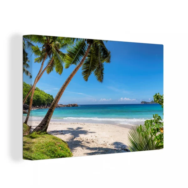 MuchoWow Tableau Sur Toile Plage – Mer – Palmiers – Soleil Decoration Murale 15… mode pas chere 1