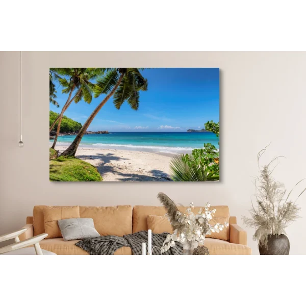 MuchoWow Tableau Sur Toile Plage – Mer – Palmiers – Soleil Decoration Murale 15… mode pas chere 4