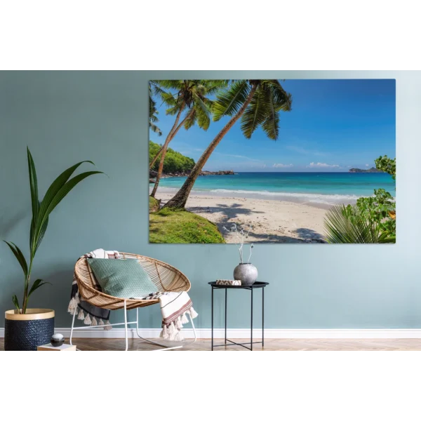 MuchoWow Tableau Sur Toile Plage – Mer – Palmiers – Soleil Decoration Murale 15… mode pas chere 5