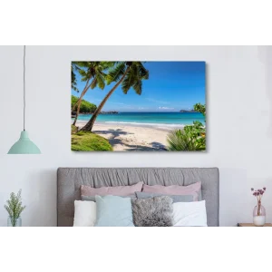 MuchoWow Tableau Sur Toile Plage – Mer – Palmiers – Soleil Decoration Murale 15… le grand escompte 15