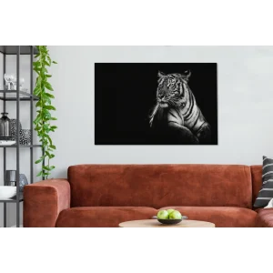 MuchoWow Tableau Sur Toile Tigre – Animaux – Noir – Blanc Decoration Murale 140… mode 11