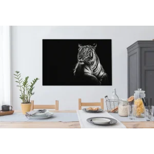 MuchoWow Tableau Sur Toile Tigre – Animaux – Noir – Blanc Decoration Murale 140… mode 13