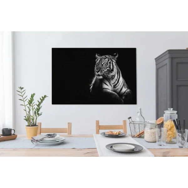 MuchoWow Tableau Sur Toile Tigre – Animaux – Noir – Blanc Decoration Murale 140… mode 5