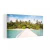 Nouvelle Collection MuchoWow Tableau Sur Toile Tropical – Plage – Bleu Decoration Murale 40×20 Cm 13