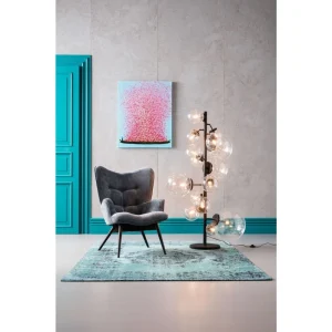 grande surprise Karedesign Tableau Touched Fleurs Pirogue Bleu Et Rose 100x80cm Kare Design 15