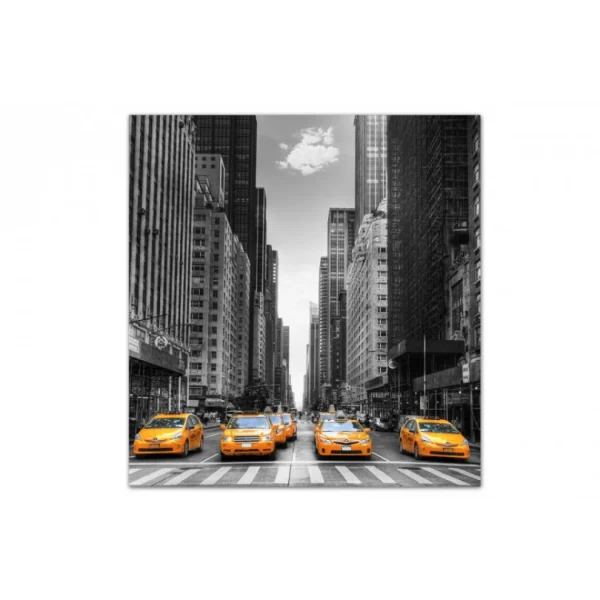 DECLIKTABLEAU Tableau Villes Taxi Dans New York 50X50 Cm outlet soldes 1