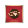 DECLIKTABLEAU Tableau Vintage Plaque Burger Rouge 50X50 Cm boutique pas cher 13