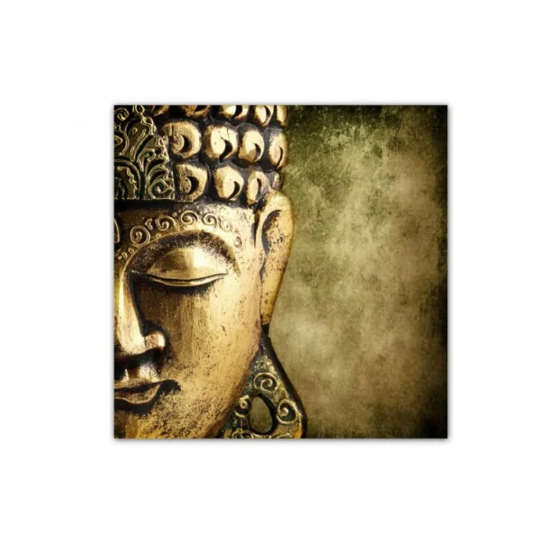 Meilleur Prix DECLIKTABLEAU Tableau Zen Bouddha D’Or 60X60 Cm 1