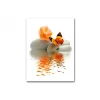 DECLIKTABLEAU Tableau Zen Papillon Orange Sur Galet L.55 X H.80 Cm Prix très abordable 5