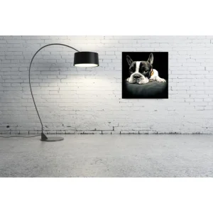 magasin pour DECLIKTABLEAU Tableau Animaux Chien Bulldog Relax 50X50 Cm 6