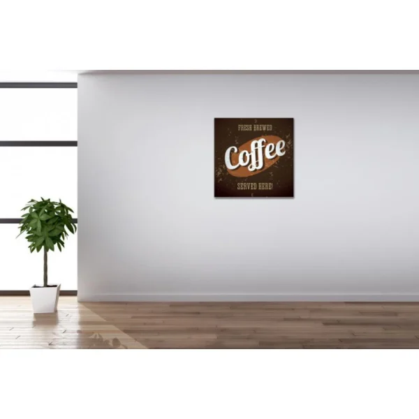 DECLIKTABLEAU Tableau Vintage Plaque Coffee Marron 60X60 Cm vente pas cher 4