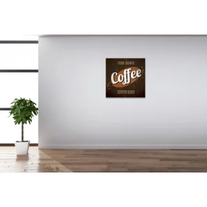 DECLIKTABLEAU Tableau Vintage Plaque Coffee Marron 60X60 Cm vente pas cher 7