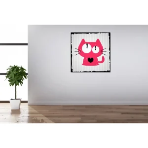 DECLIKTABLEAU Tableau Enfant Chat Qui Louche 80X80 Cm outlet 9