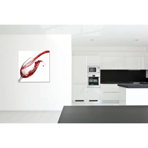 DECLIKTABLEAU Tableau Gourmand Verre De Vin 80X80 Cm Satisfait ou Remboursé 3