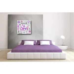 soldes en ligne DECLIKTABLEAU Tableau Pop Ton Violet Hippie 80X80 Cm 9