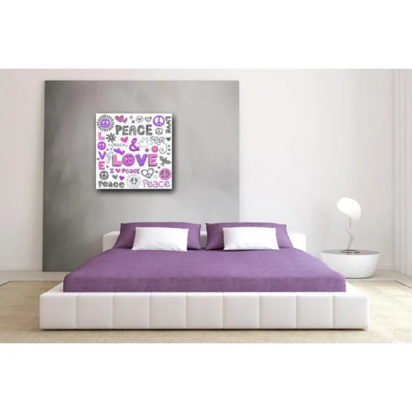 soldes en ligne DECLIKTABLEAU Tableau Pop Ton Violet Hippie 80X80 Cm 4