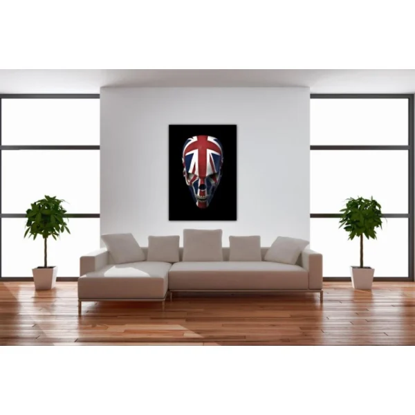 pas cher en vente DECLIKTABLEAU Tableau Rock Crâne British Incliné L.55 X H.80 Cm 3