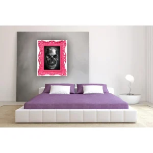 DECLIKTABLEAU Tableau Baroque Tête De Mort Rose L.55 X H.80 Cm aux meilleurs prix 9