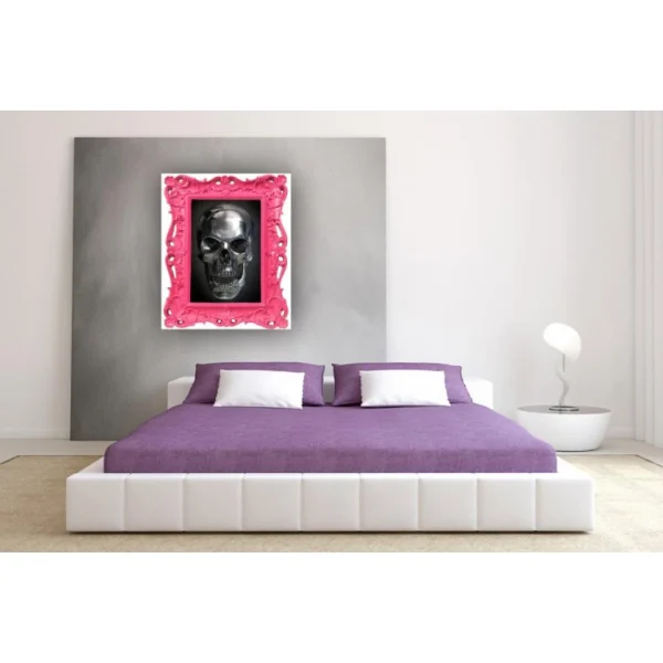 DECLIKTABLEAU Tableau Baroque Tête De Mort Rose L.55 X H.80 Cm aux meilleurs prix 4