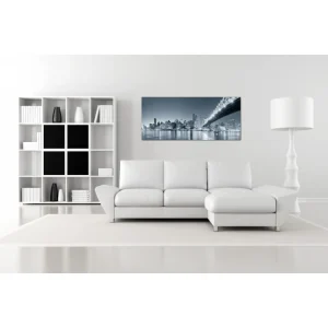 DECLIKTABLEAU Tableau Panoramique New York By Night 90 X 30 Cm vente en ligne pas cher 13