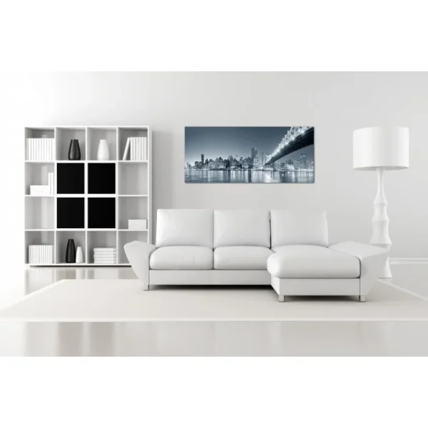 DECLIKTABLEAU Tableau Panoramique New York By Night 90 X 30 Cm vente en ligne pas cher 5