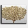 magasin solde Toile Canvas Arbre D’or – Homemania – Blanc, Or – 70 X 3 X 50 Cm 13