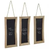 en promotion VidaXL Tableau Noir 3 Pcs 30×70 Cm Bois De Teck Solide 19